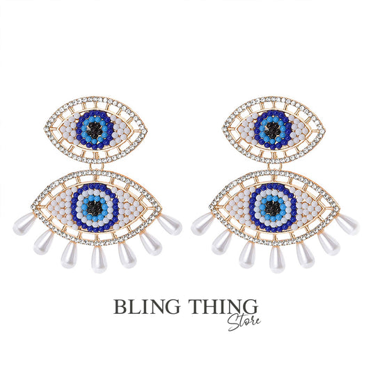 Double Evil Eye Danglers