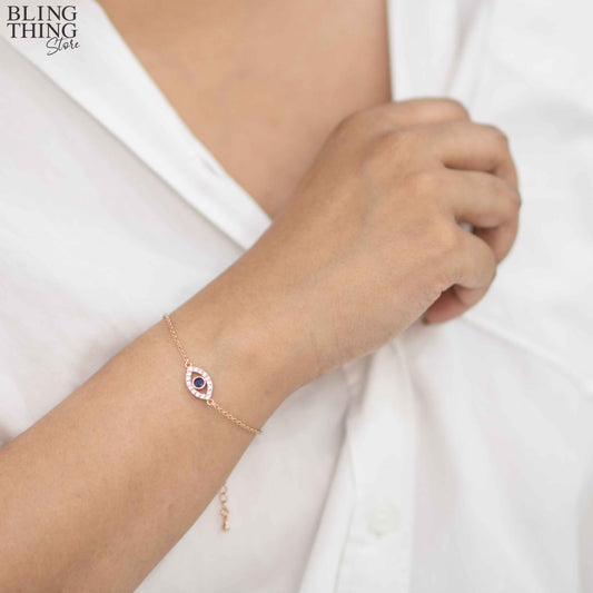 Evil Eye Rosegold Bracelet