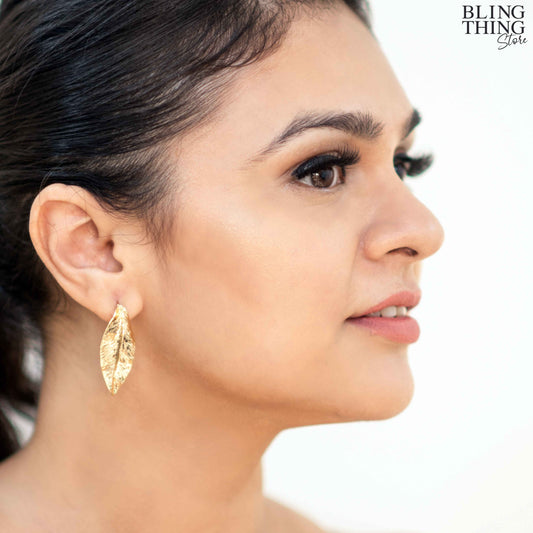 Golden Foliage Earrings