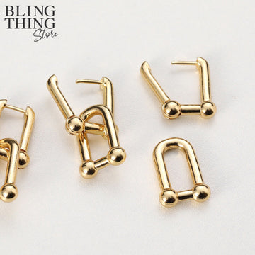 Geometric Link Earrings