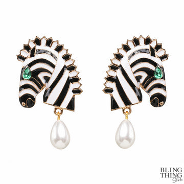 Zebra Earrings