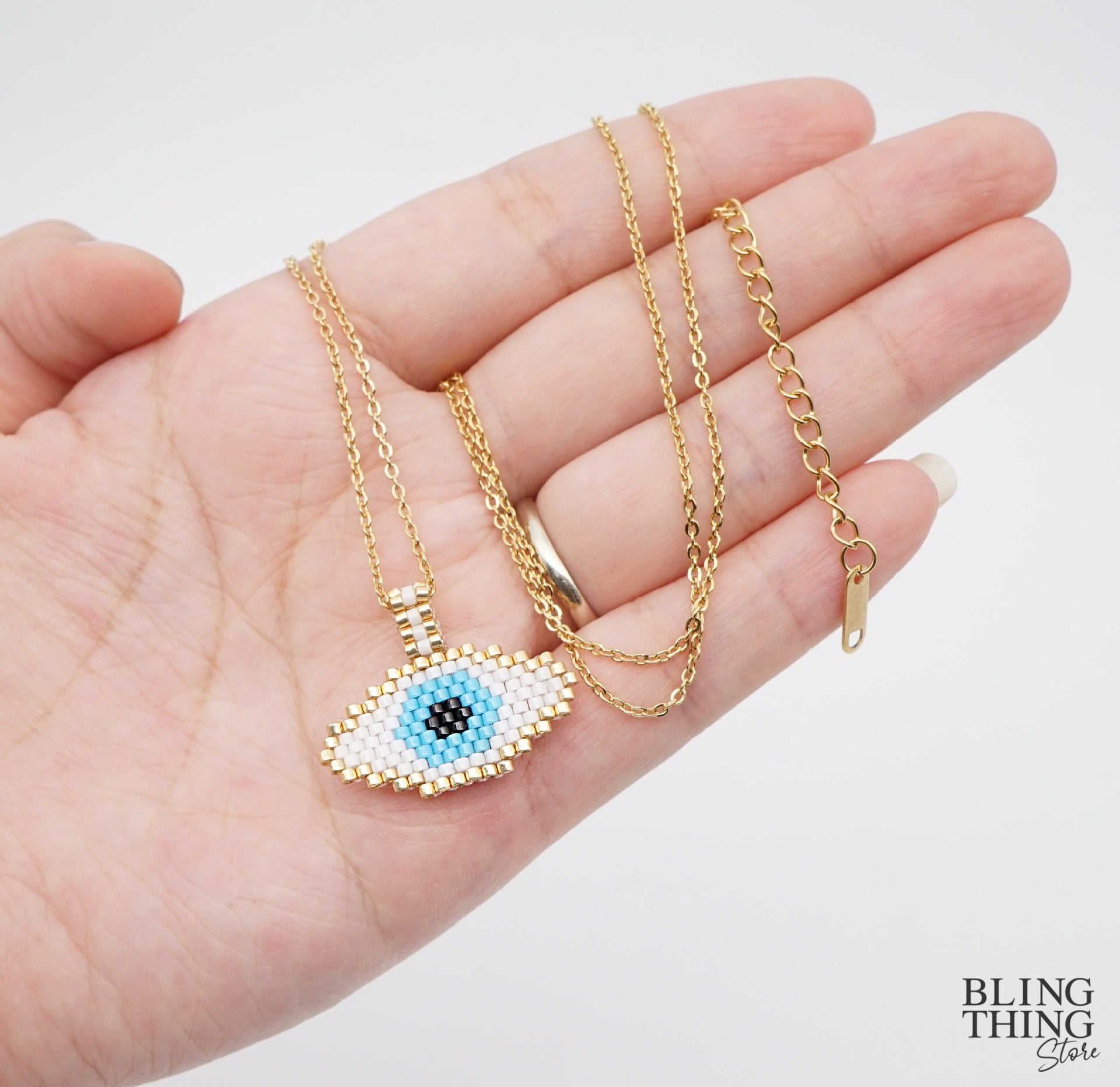 Mosaic Evil Eye Necklace