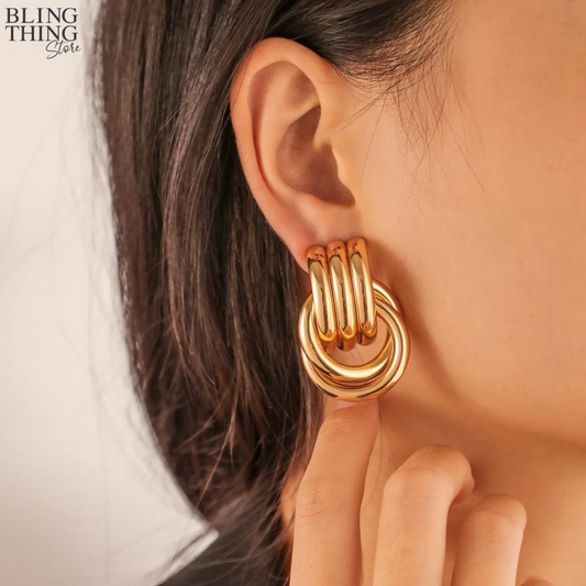 Novel Bold Gold Studs