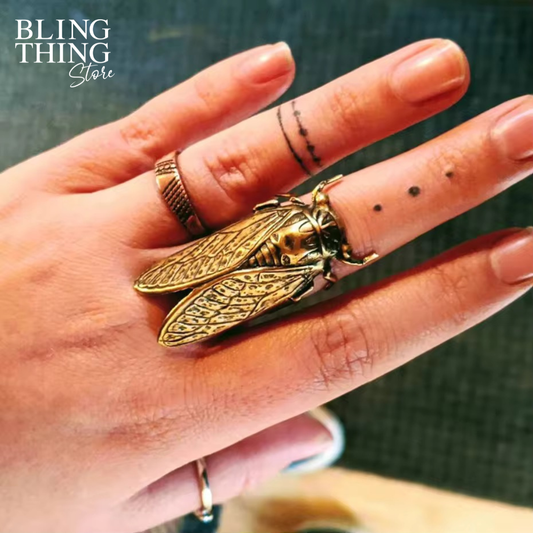 Cicada Goth Punk Ring