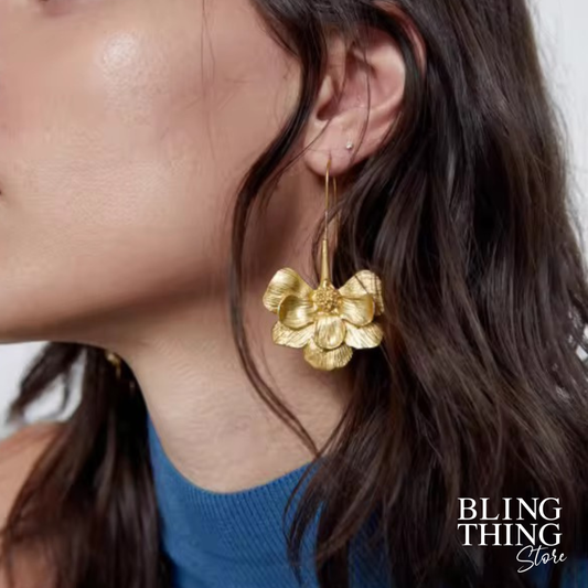 Blooming Flower Dangle Earrings