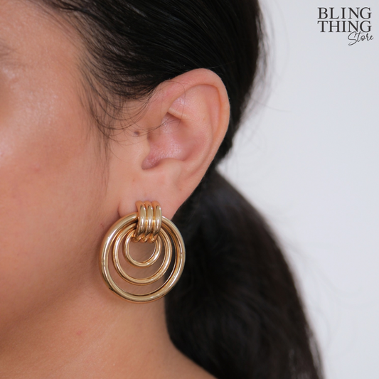 Circle of Three Earrings