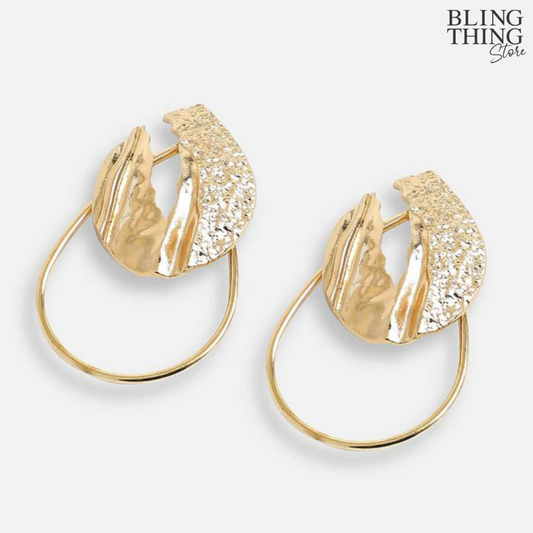 Lustrous Gold Earrings