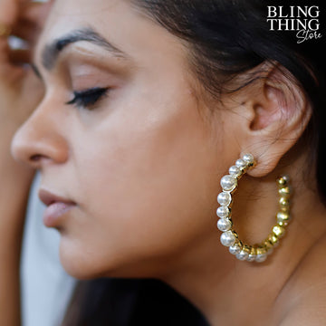 Luxury Pearl Hoops